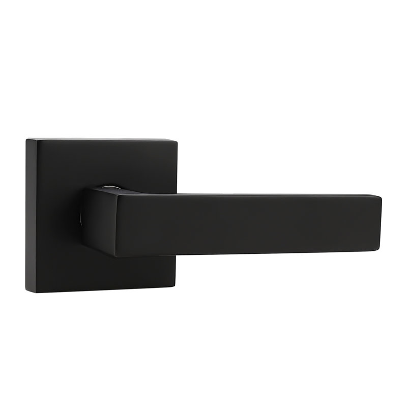 Probrico Passage Door Lever with Square Rosette Heavy Duty Solid Levers
